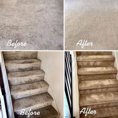 Stairs before and after