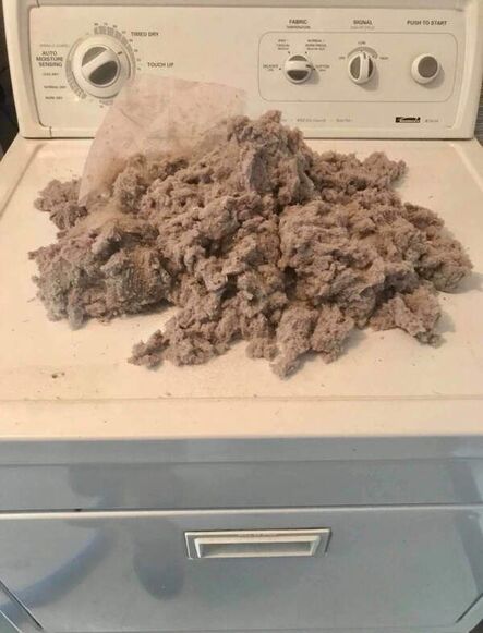 Lint on the dryer